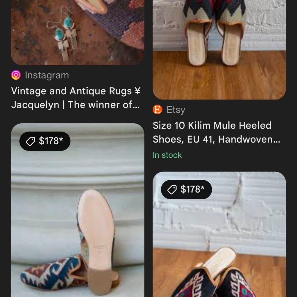 Colorful Patterned Slip-On Mules - Picture 6 of 7